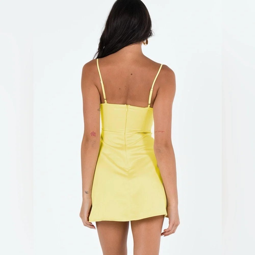 Princess Polly Della Mini Dress Butter Yellow - Picture 5 of 16